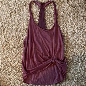 Maroon lululemon tank with adorable back detail